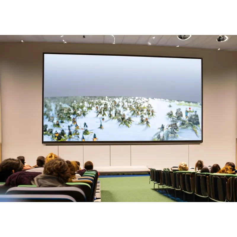 LED wall display at school