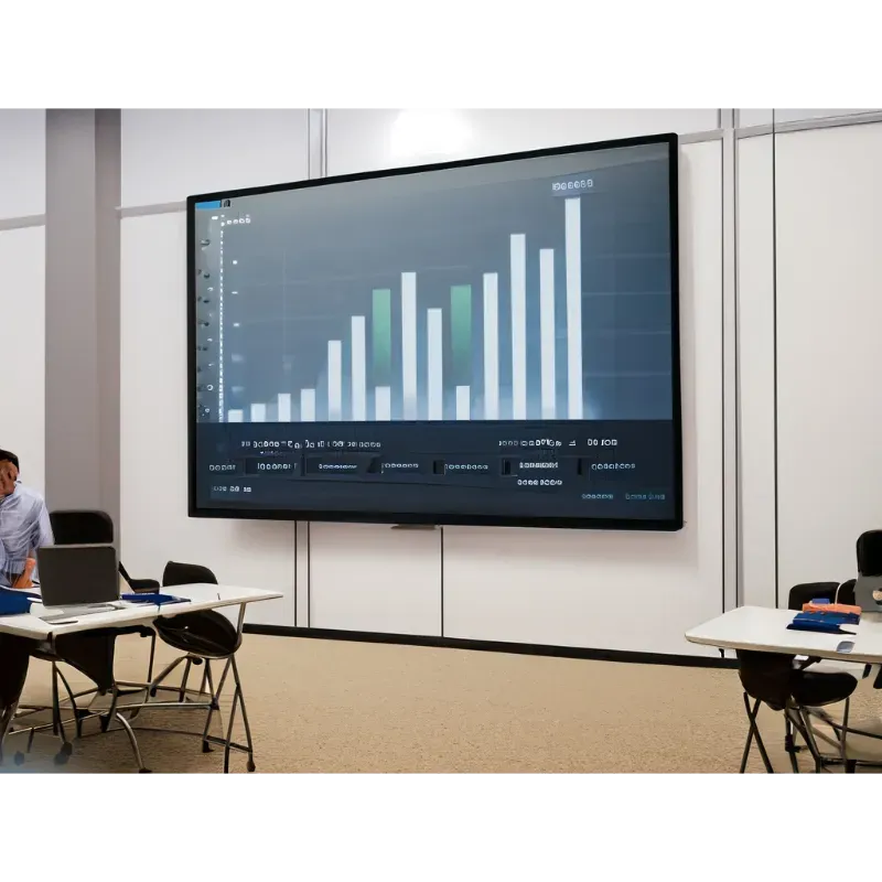 LED wall display at corporate office