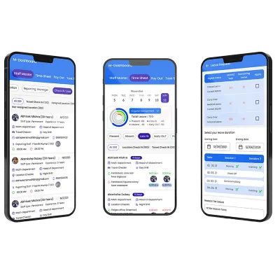 All dashboards of mobile app geofencing attendance