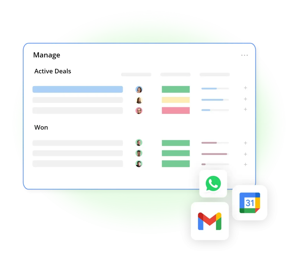 Sales CRM dashboard