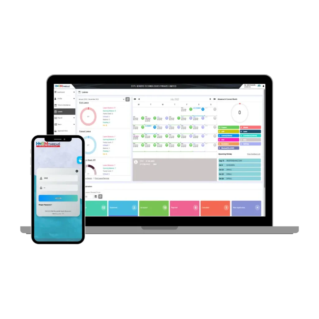 Payroll & HRMS Software hrmthread dashboard laptop 1 Demonstration of Software and mobile app of Payroll &HRMS software for Dubai UAE